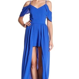 💙Naked Zebra Never Ending Story Capri Blue Romper